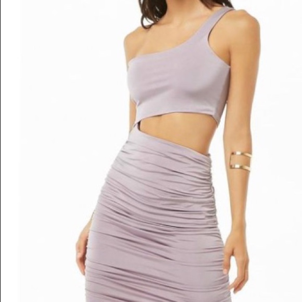 Forever 21 cut out one shoulder dress